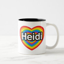 I Liebe Heidi. Liebe I Sie Heidi. Herz Kaffee Tasse