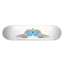 I Liebe Heilige Lucia - Flügel Skateboard Deck