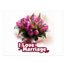 I Liebe-Heirat-Ehestand Postkarte