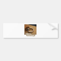 I Liebe-Heirat, welche die Ringe gefallen Auto Sticker