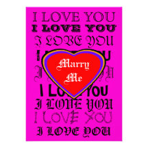 I LIEBE heiraten SIE mich die MUSEUM Zazzle Gesche Personalisierte Einladungskarten