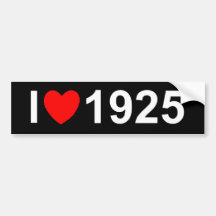 I Liebe (Herz) 1925 Auto Sticker