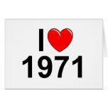 I Liebe (Herz) 1971 Karte