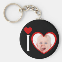 I Liebe-Herz-Foto-Schlüsselkette Schlüsselanhänger