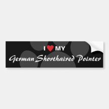 I Liebe (Herz) mein deutscher kurzhaariger Zeiger Auto Sticker
