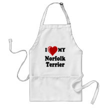 I Liebe (Herz) mein Norfolk-Terrier-Hund Schürze
