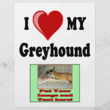 I Liebe (Herz) meine Windhund-Hundegeschenke Flyer Druck