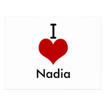 I Liebe (Herz) Nadia Postkarten