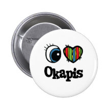 I Liebe(Herz) Okapis Button