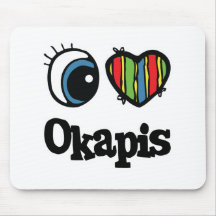 I Liebe(Herz) Okapis Mauspad