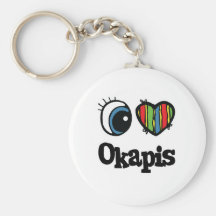 I Liebe(Herz) Okapis Schlüsselband