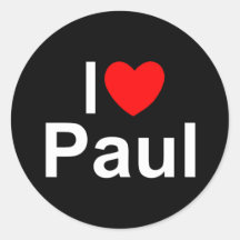 I Liebe (Herz) Paul Aufkleber