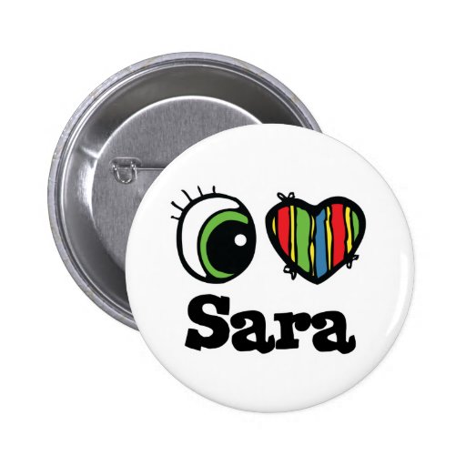 I Liebe (Herz) Sara Anstecknadel