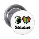 I Liebe (Herz) Simone Anstecknadelbutton