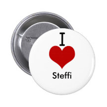 I Liebe (Herz) Steffi Anstecknadel