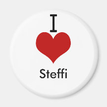 I Liebe (Herz) Steffi Magnete