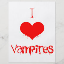 I Liebe(Herz) Vampires Flyerbedruckung