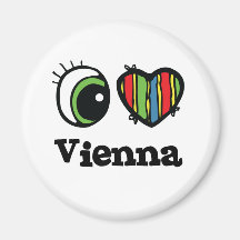 I Liebe (Herz) Wien Magnete
