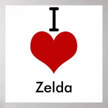I Liebe (Herz) Zelda Plakat
