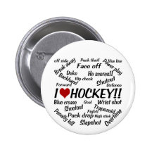 I Liebe-Hockey Anstecknadel