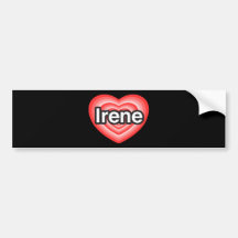 I Liebe Irene. Liebe I Sie Irene. Herz Autoaufkleber