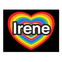 I Liebe Irene. Liebe I Sie Irene. Herz Postkarte