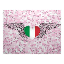 I Liebe Italien - Flügel Postkarte