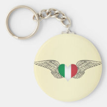 I Liebe Italien - Flügel Schlüsselanhänger