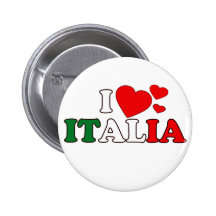 I Liebe-Italien-Knopf Anstecknadel