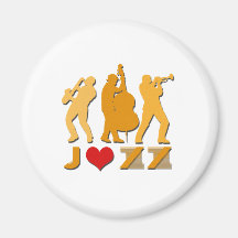 I Liebe-Jazz Kühlschrankmagnete