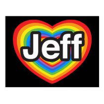 I Liebe Jeff. Liebe I Sie Jeff. Herz postkarten