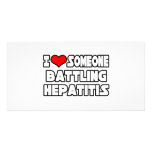I Liebe jemand kämpfende Hepatitis Individuelle Photo Karten