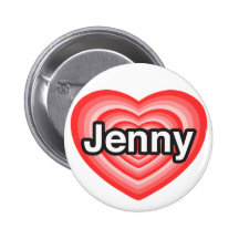 I Liebe Jenny. Liebe I Sie Jenny. Herz Button