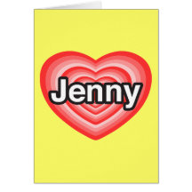 I Liebe Jenny. Liebe I Sie Jenny. Herz Grußkarten