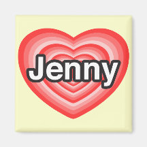 I Liebe Jenny. Liebe I Sie Jenny. Herz Magnete