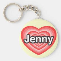 I Liebe Jenny. Liebe I Sie Jenny. Herz Schlüsselanhänger