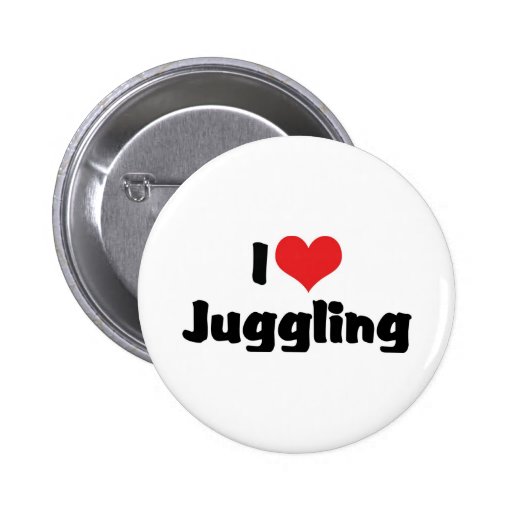 I Liebe-Jonglieren Anstecknadelbuttons