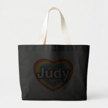 I Liebe Judy. Liebe I Sie Judy. Herz Tragetaschen