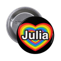 I Liebe Julia. Liebe I Sie Julia. Herz buttons