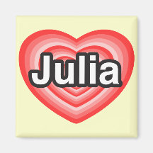 I Liebe Julia. Liebe I Sie Julia. Herz Magnete
