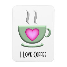 I Liebe-Kaffee Magnete