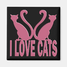 I LIEBE-KATZEN KÜHLSCHRANKMAGNETE