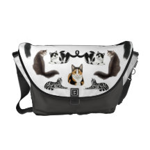 I Liebe-Katzen-Rickshaw-Bote-Tasche Kuriertasche
