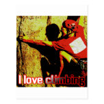 I Liebe-kletternde Beflaggung Postkarte