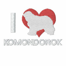 I Liebe-Komondorok gesticktes T-Shirt