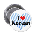 I Liebe-Koreaner Buttons