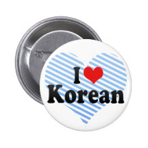I Liebe-Koreaner Buttons