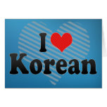 I Liebe-Koreaner Grußkarte