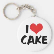 I Liebe-Kuchen Keychain Schlüsselband
