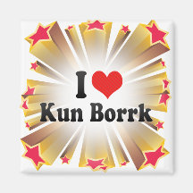 I Liebe Kun Borrk Magnete